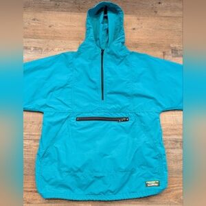 Vintage L.L. Bean Anorak Windbreaker Rain Jacket Teal Women's Size Small